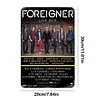 Foreigner - Panneaux en &eacute;tain m&eacute;tallique(20*30cm/30*40cm) - Musique