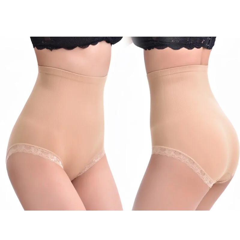 FINETOO Women Slim Shapewear Panties Tummy Belly Control Sexy High Waist Underwear Elastic Woman Underpants Seamless Bodyshaper