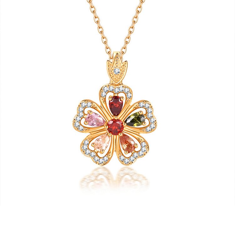 For Mom - S925 Thank You For all the Seeds You Sow Crystal Flower Crystal Necklace