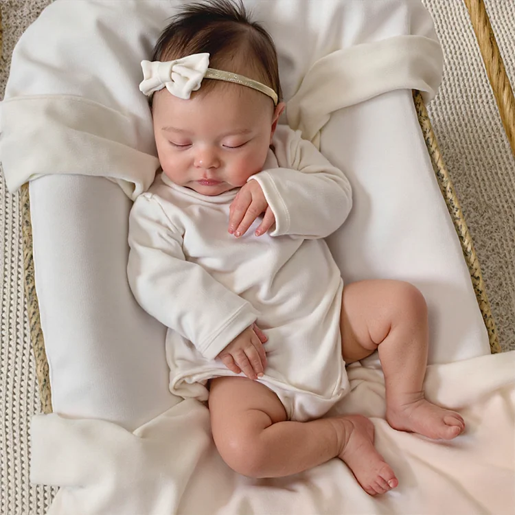 20" Reallike Realistic Handmade Sleeping Rimer Girl Reborn Baby Doll with Painted Hair Named Gianna