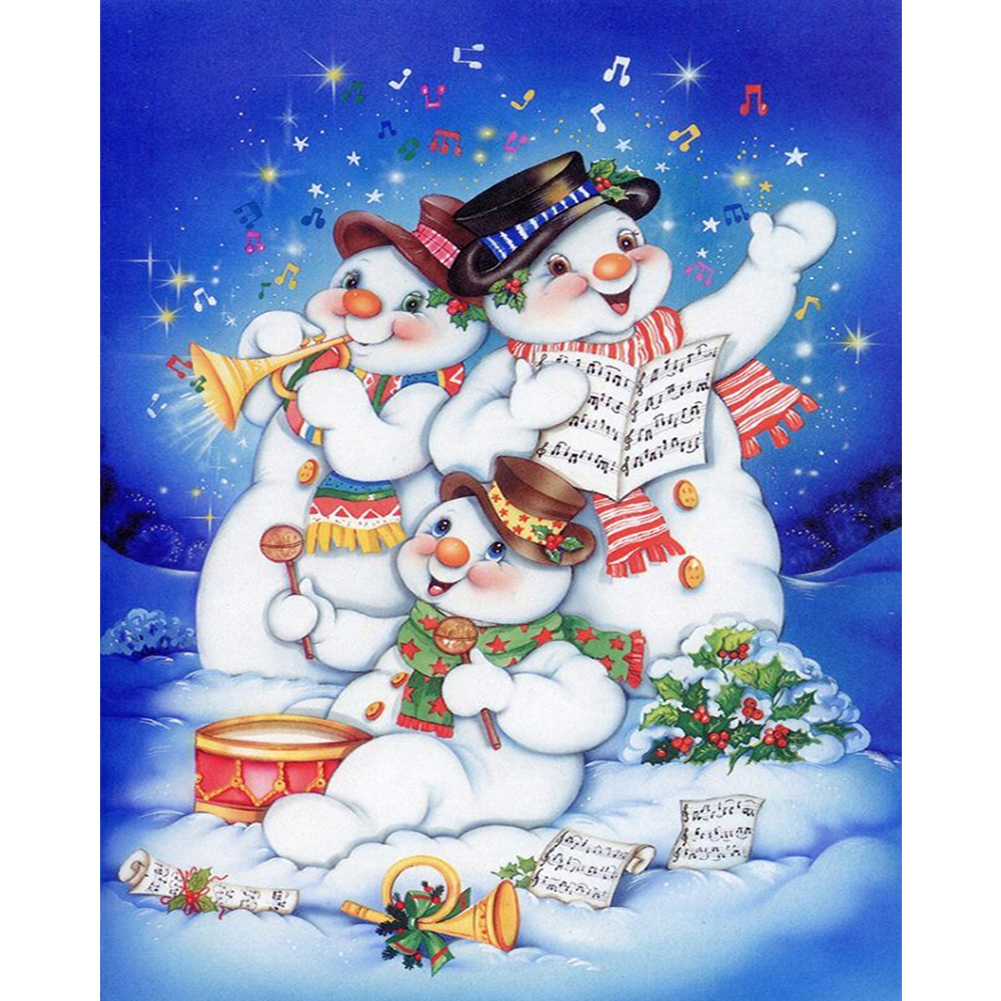 

Christmas Snowman - 11CT Stamped Cross Stitch - 40*50CM, 501 Original