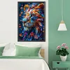 (40*60cm)Flower Lion - Full Round Drill Diamond Painting