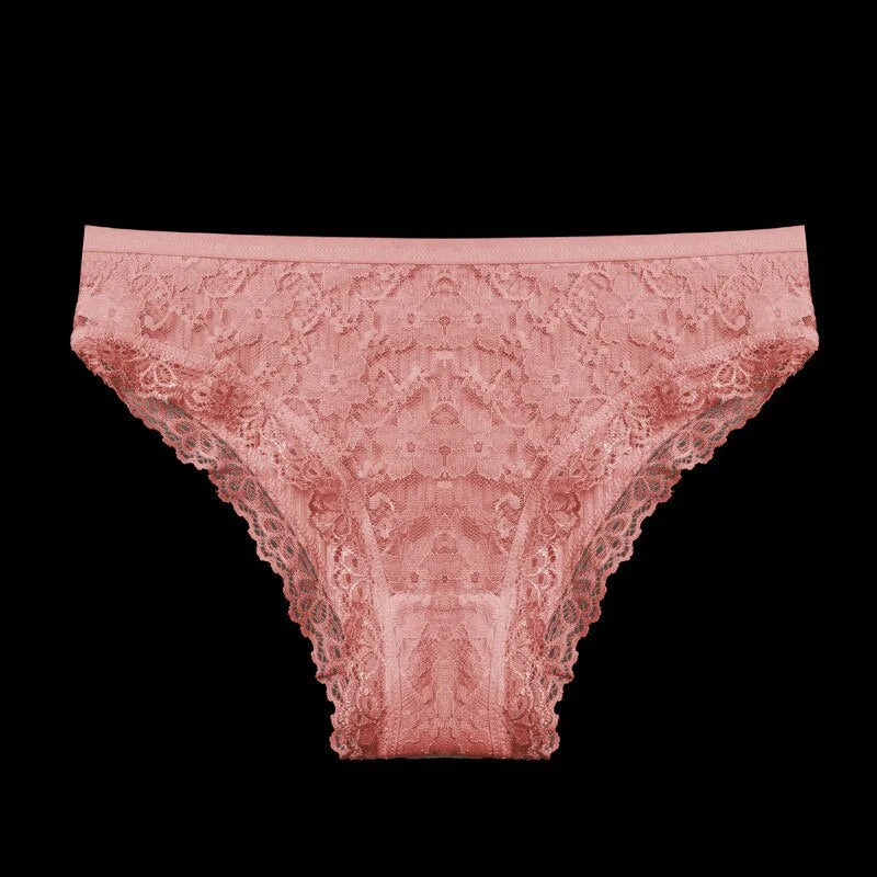 FINETOO Lace Panties Sexy Lingerie Fashion Floral Underwear Women Low Waist Girls Panty Large Size M-2XL Sexy Female Underpants