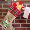 Peinture en diamant DIY, bas de No&euml;l suspendus, chaussettes de No&euml;l de grande capacit&eacute;, v&ecirc;tements pendentifs r&eacute;sistants, sacs de rangement cadeaux pour la d&eacute;coration familiale de la f&ecirc;te de No&euml;l (voiture sapin)