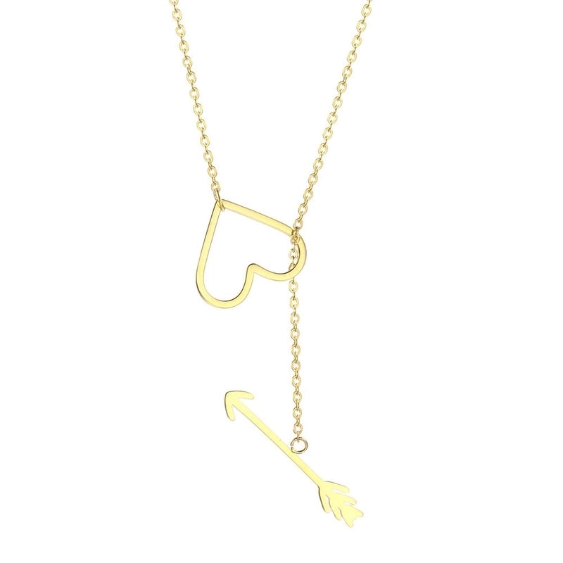 304 Stainless Steel 18K Gold Plated IG Style Classic Style Commute Plating Animal Heart Shape Feather Pendant Necklace