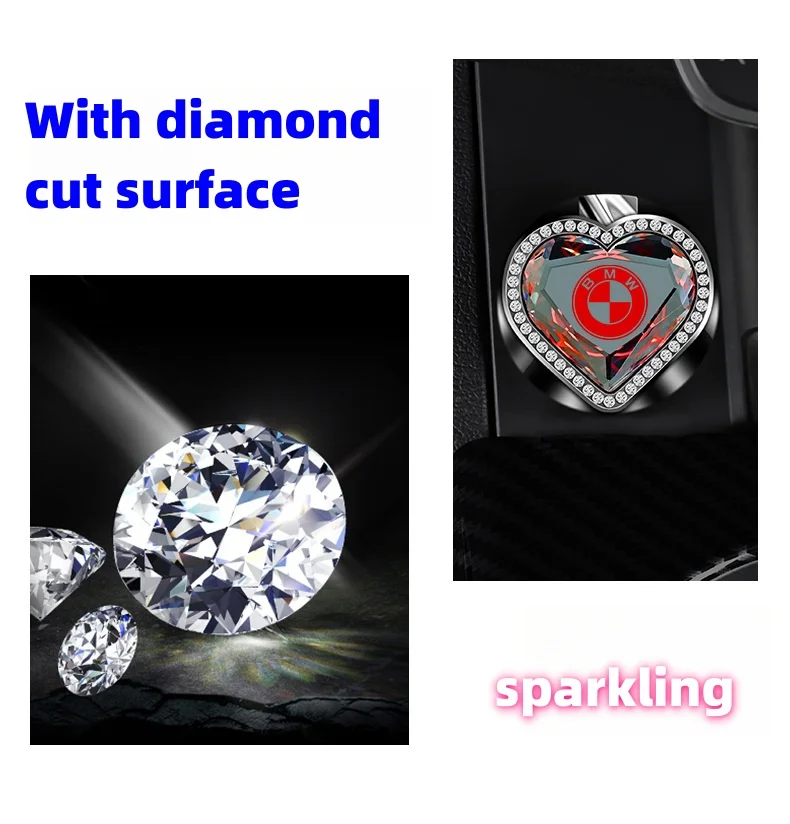 "Crystal Heart" car one-button start protective cover