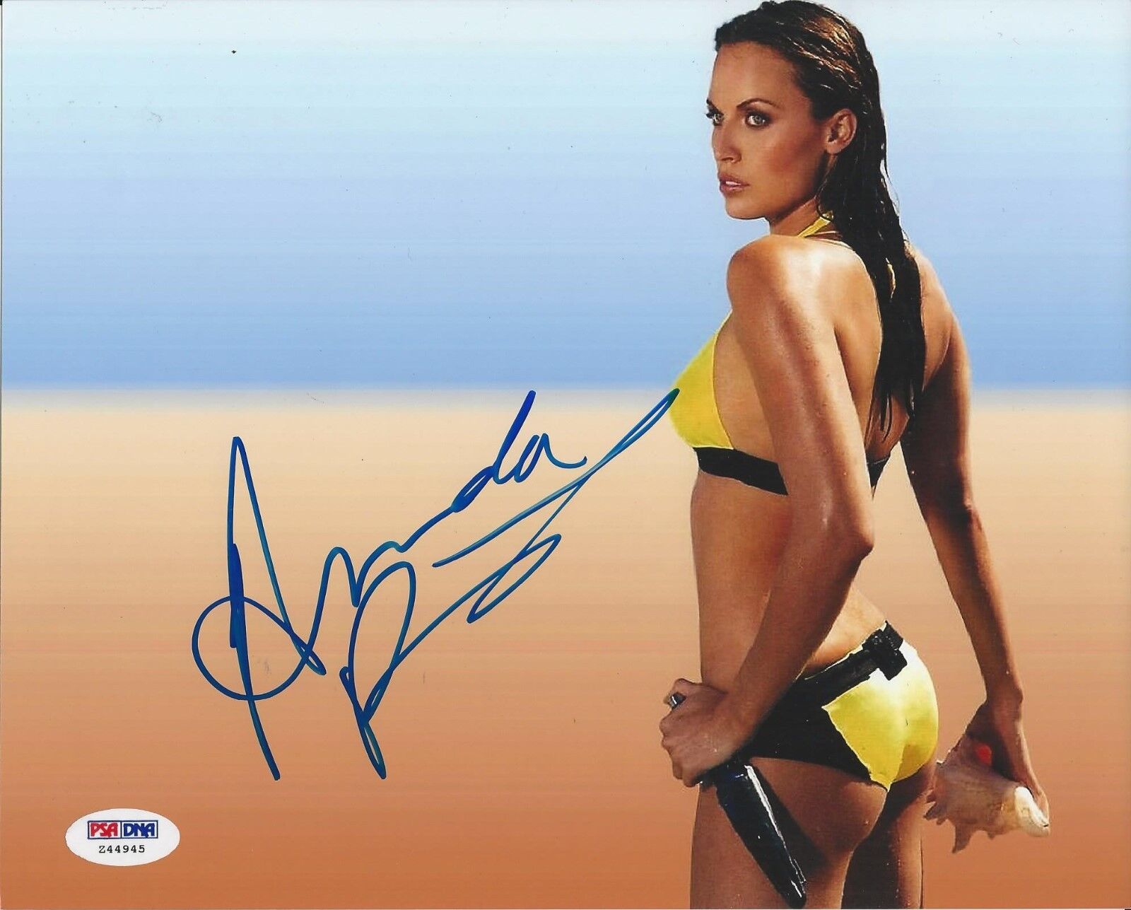 Amanda Beard Signed 8x10 *Model *7x Olympic Medalist *Swimmer PSA Z44945