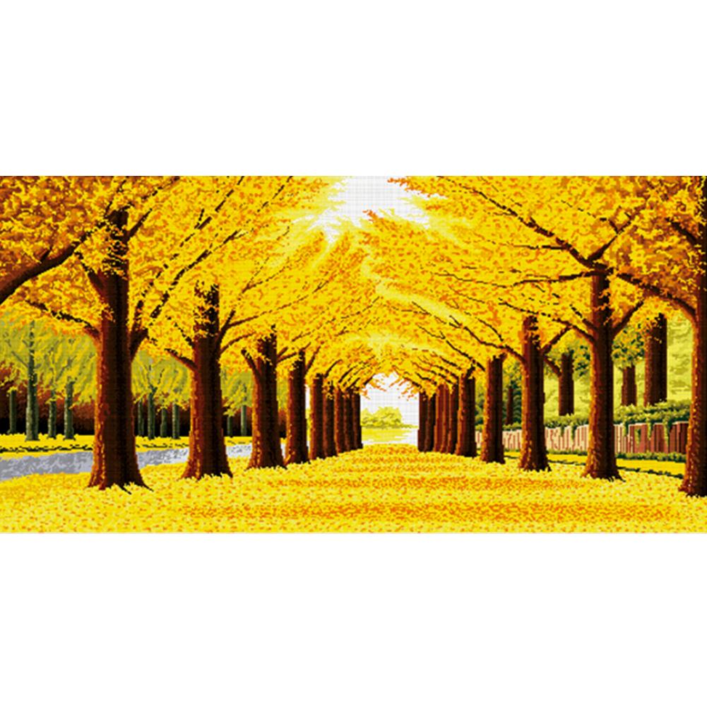 

Gold Everywhere - 11CT Stamped Cross Stitch - 131*69cm, 501 Original