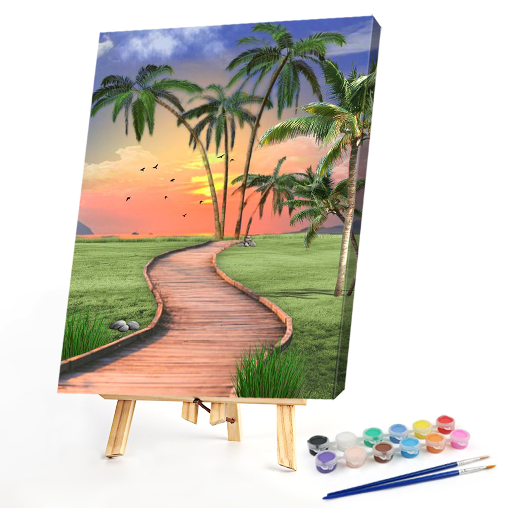 

40*50CM - Paint By Numbers - Coastal Path, 501 Original