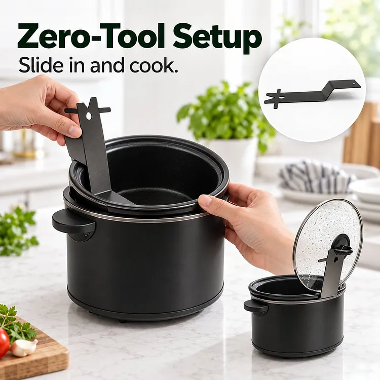 🔥HOT SALE 49% OFF - 🍳Multifunctional Anti-Slip Cooker Lid Stand - Space-Saving Kitchen Counter Organizer 