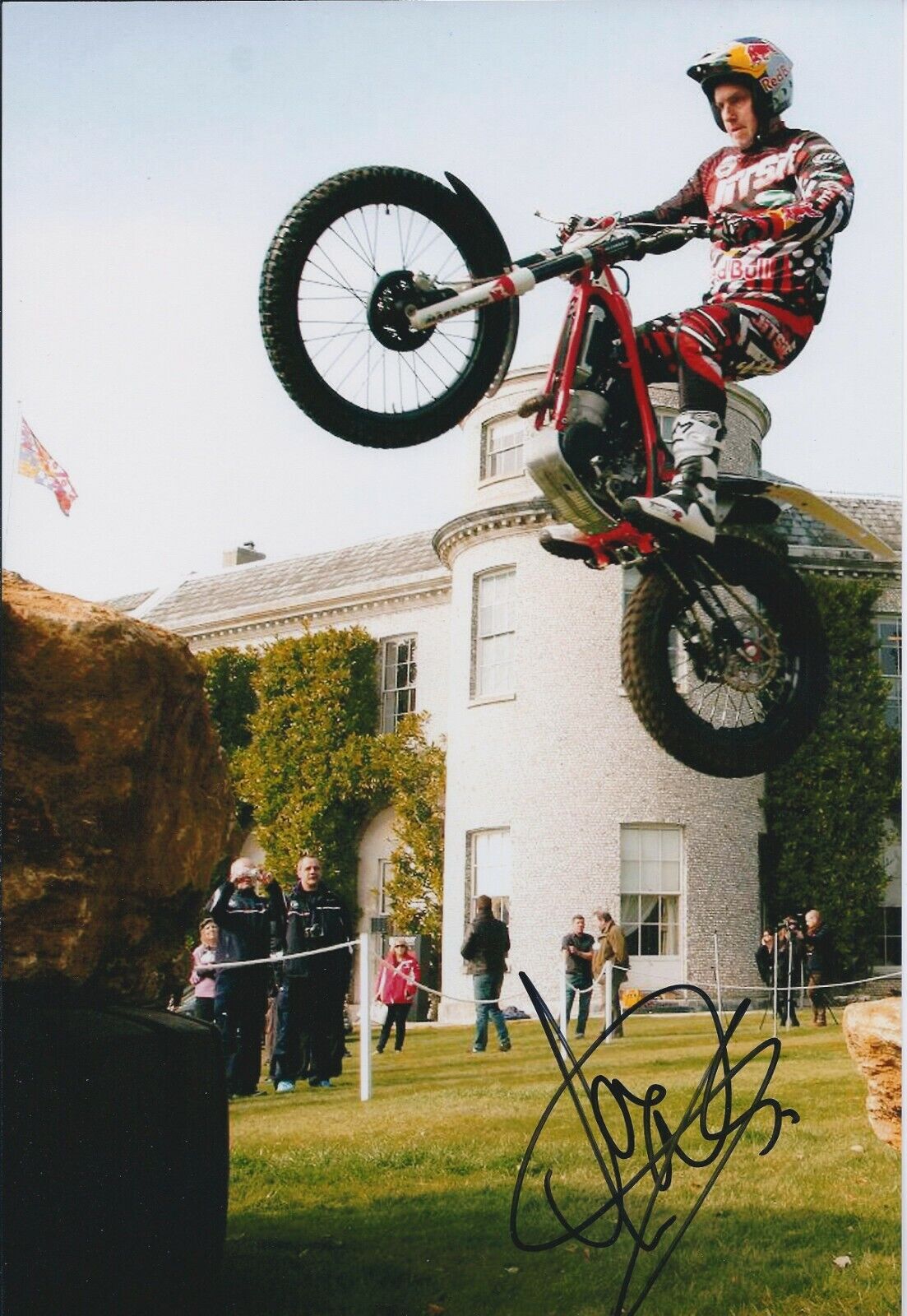 Dougie LAMPKIN Signed 12x8 Photo Poster painting GOODWOOD Champion Rider AFTAL COA Autograph