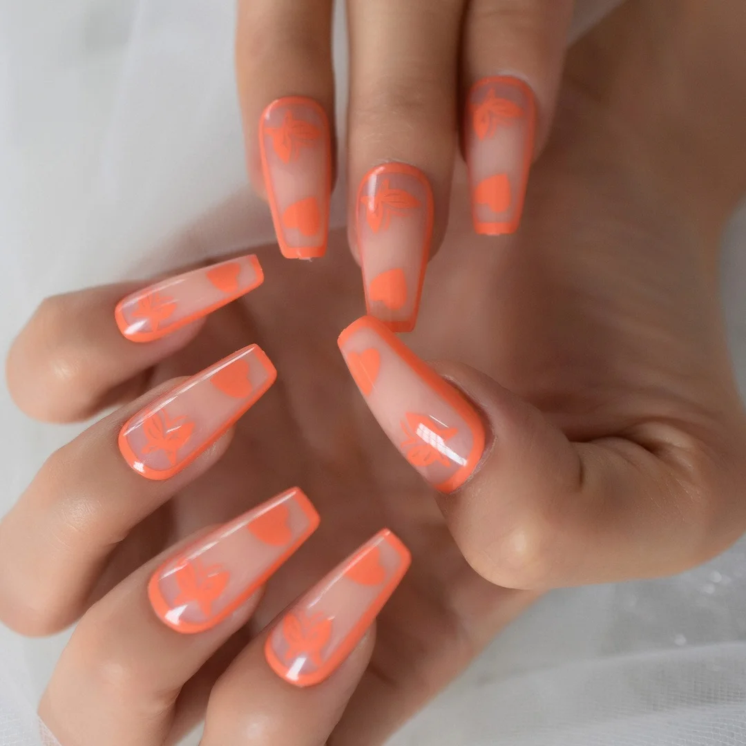 Orginal White Smoke Nails Design Full Cover Nails Coffin Extra Long Supplie For Professionals Gels Nails Art Fingernails Tip Set-Nail Inspo