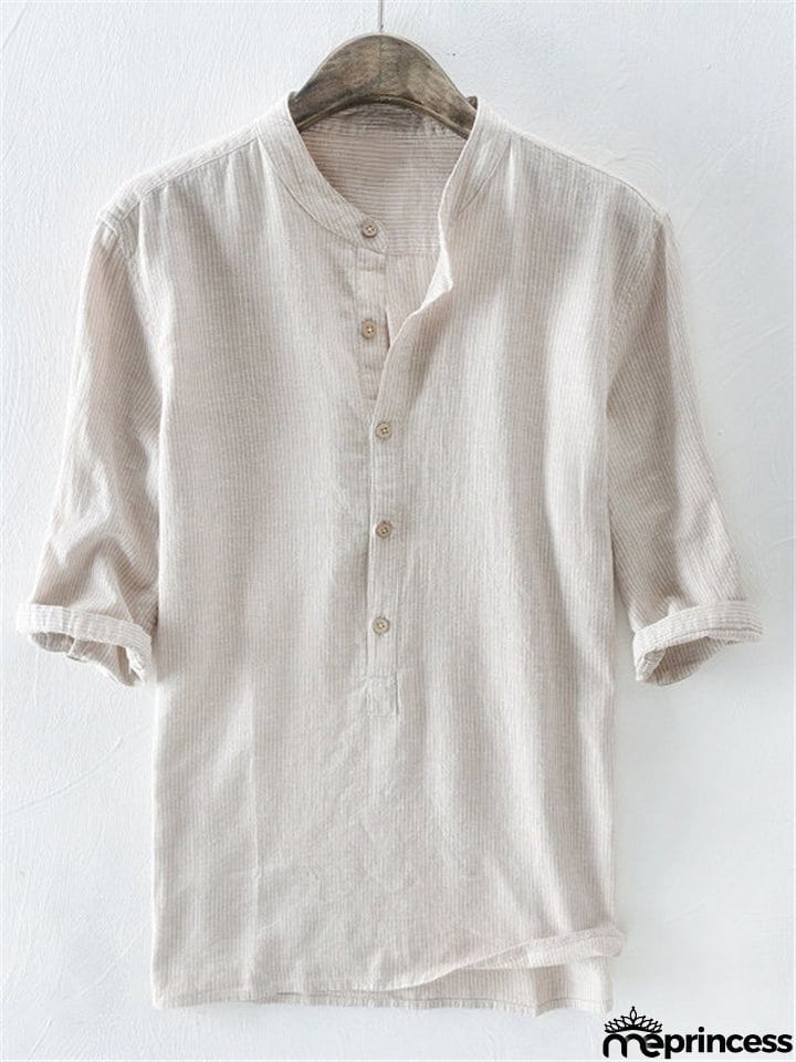 Men's Striped Button Up Shirts