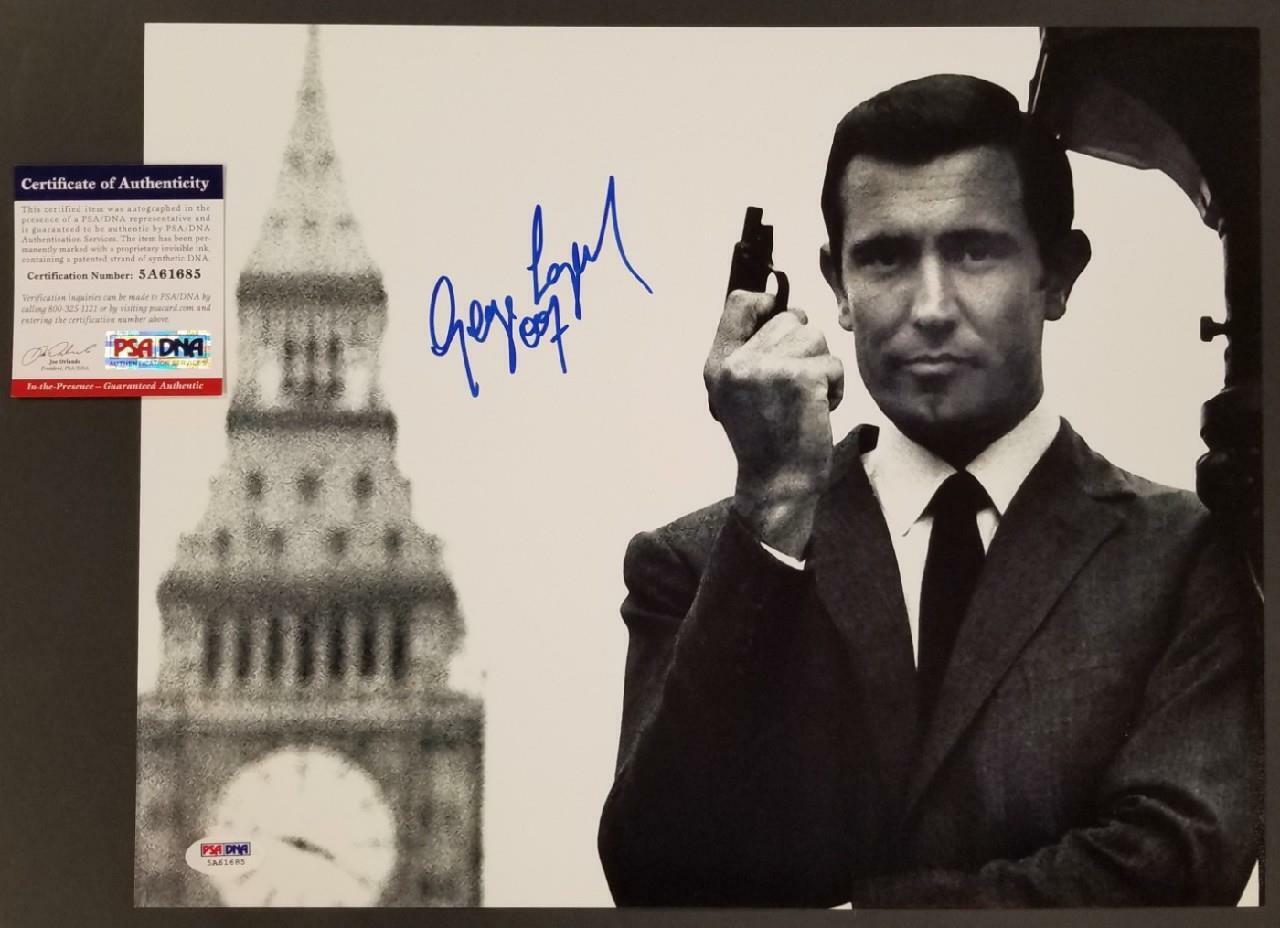 George Lazenby autograph signed 007 James Bond 11x14 Photo Poster painting #3 (B) ~ PSA COA