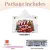Gnome Christmas Truck DIY PULeather Diamond Painting Tissue Box for Adults Beginners Large Size Diamond Art Paper Storage Holder for Living Room Bathroom Table Decor