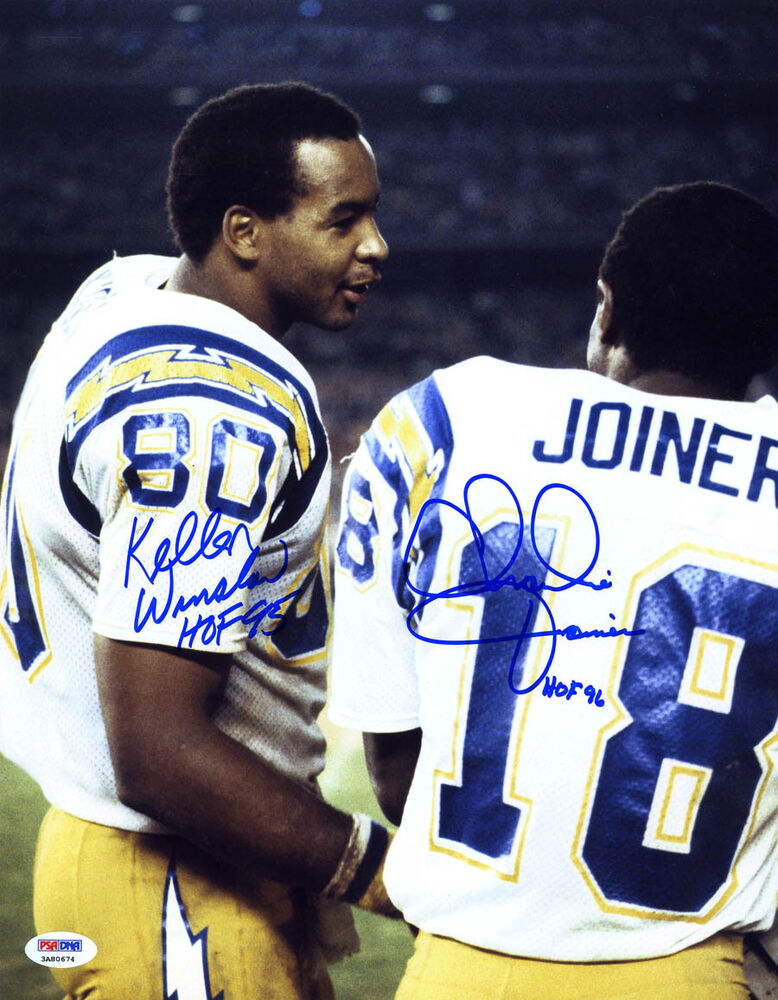 Kellen Winslow + Charlie Joiner DUAL SIGNED 11x14 Photo Poster painting SD Chargers ITP PSA/DNA