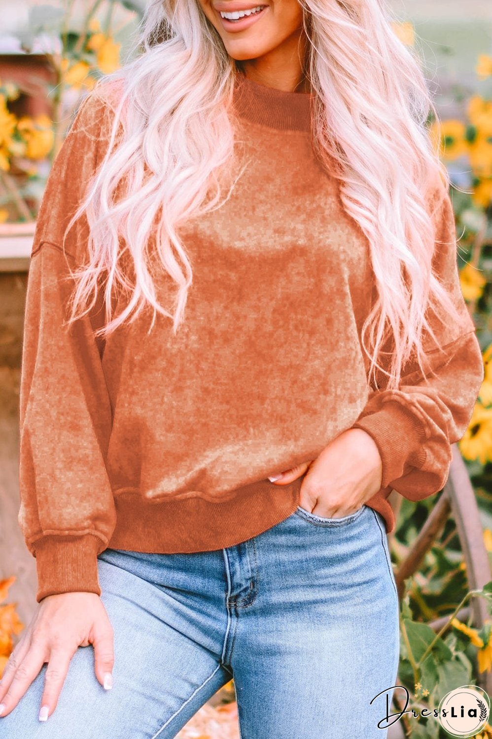 Stylish Crew Neck Pullover Sweater