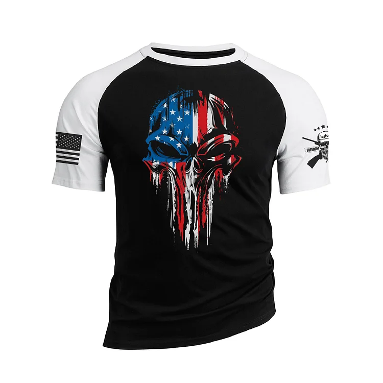 THE PUNISHER RAGLAN GRAPHIC TEE
