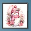 Diamond Painting-DIY Full Round Drill Pink Snowman