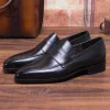Stylish Mens Dress Shoes Genuine Leather 