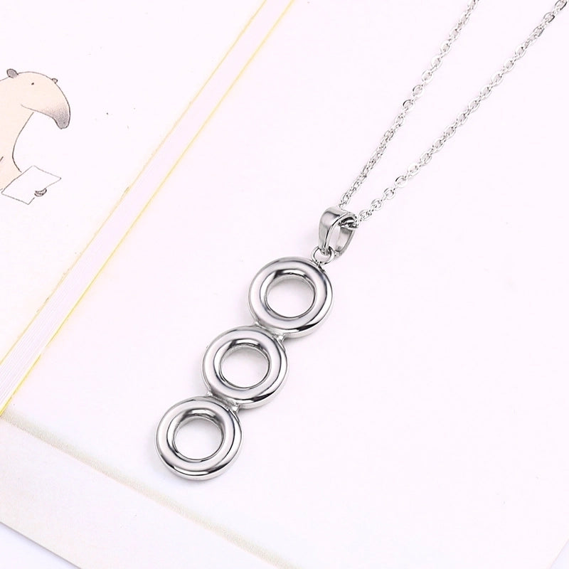 Minimalist Classic Style Circle 304 Stainless Steel 18K Gold Plated Plating Earrings Necklace