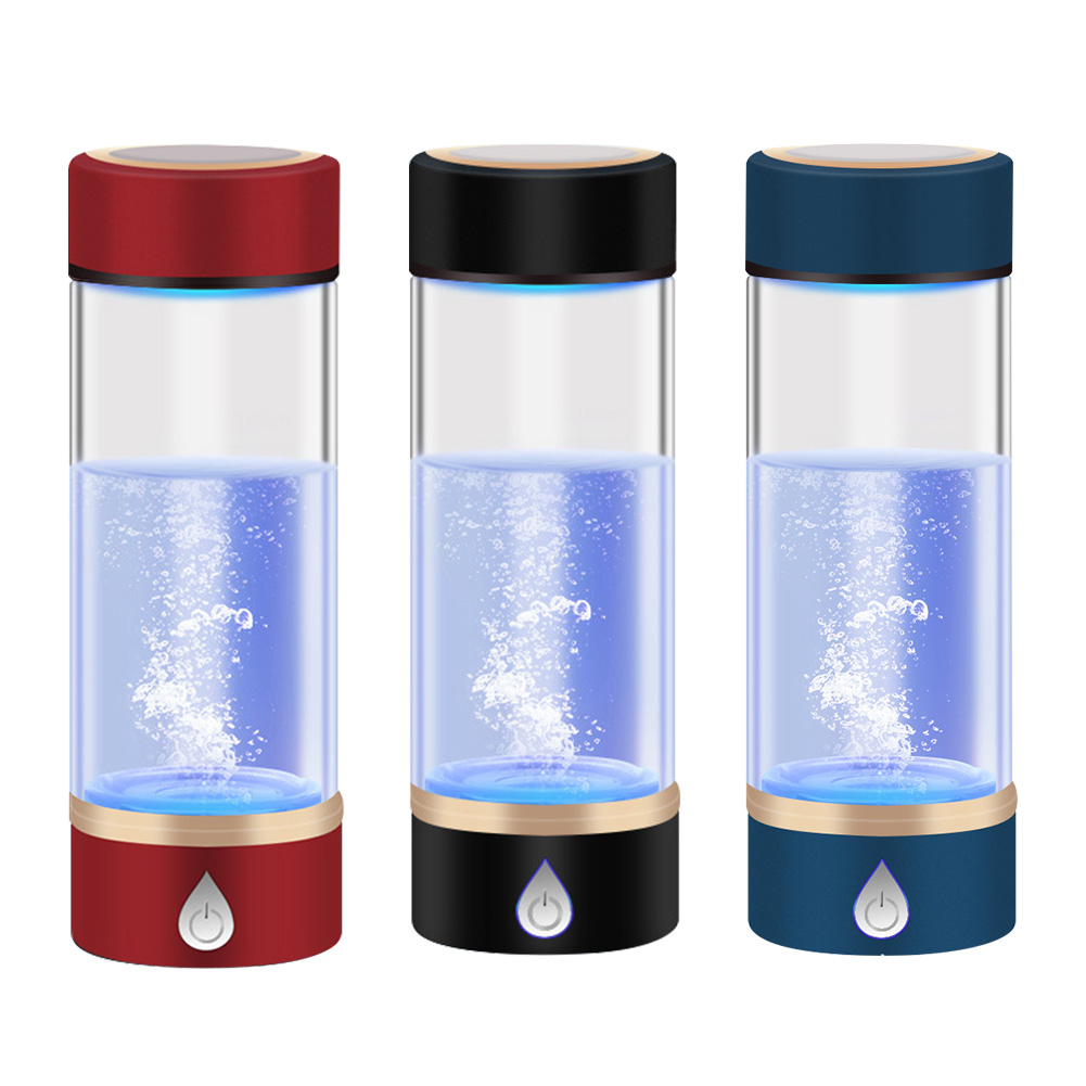 

380ml Hydrogen Rich Generator Cup Water Ionizer Healthy Anti-Aging Bottle, Black, 501 Original