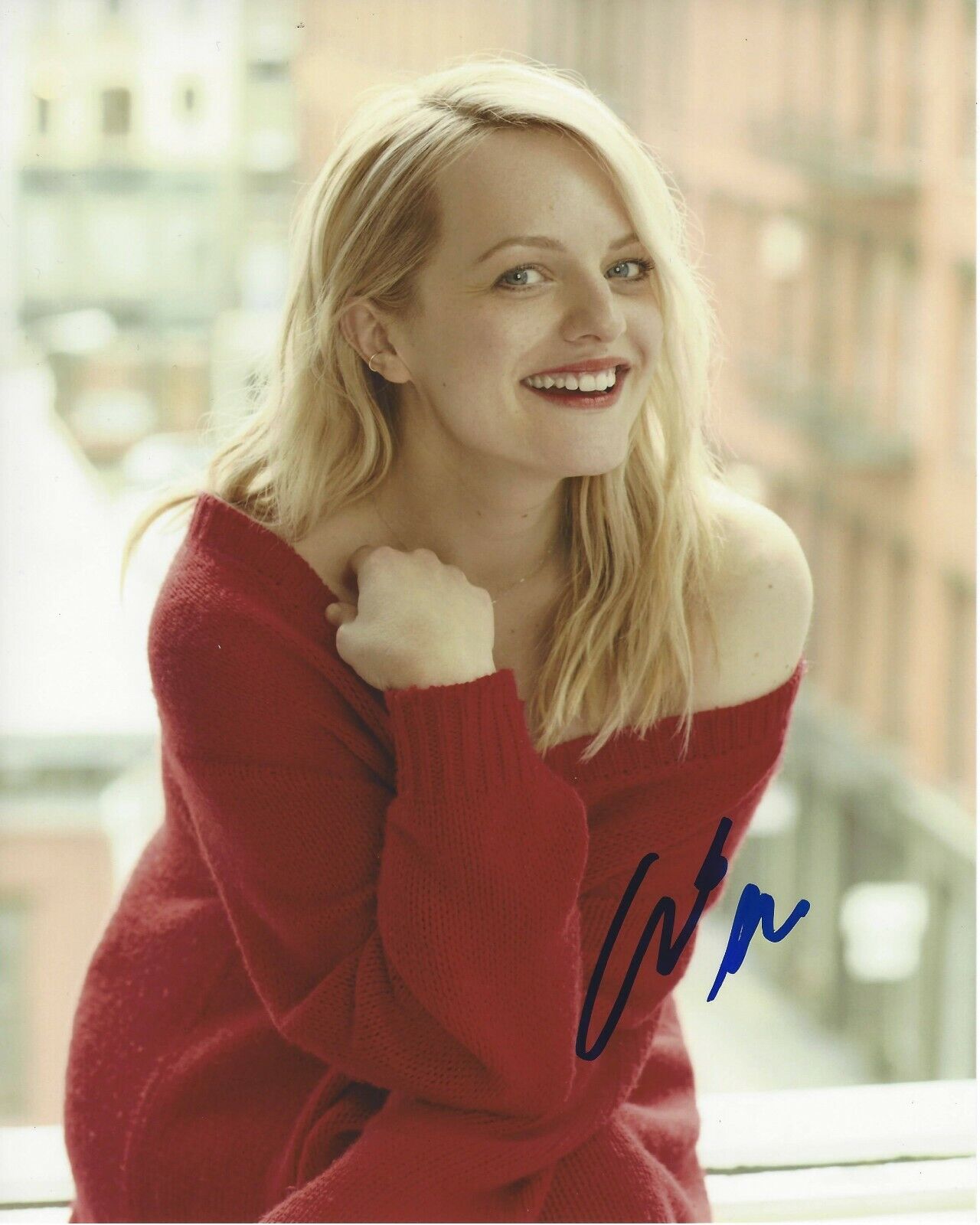 ACTRESS ELISABETH MOSS SIGNED 8x10 Photo Poster painting w/COA MAD MEN THE HANDMAID'S TALE
