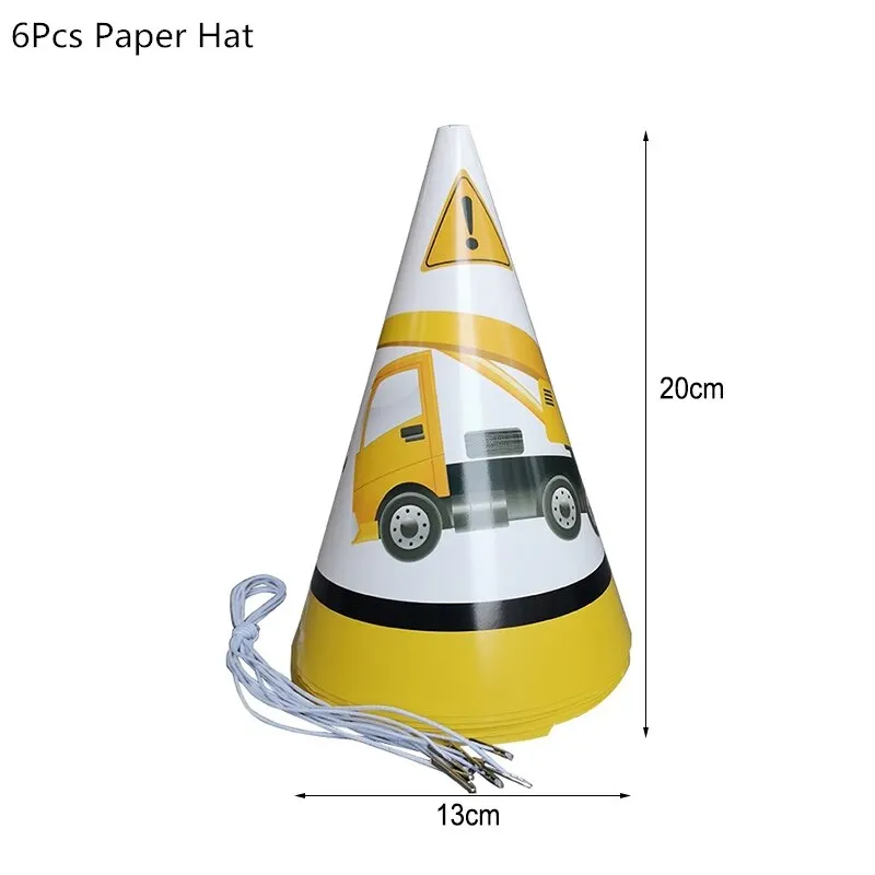 Construction Tractor Theme Excavator Inflatable Balloons Truck Vehicle Banners Baby Shower Kids Boys Birthday Party Supplies