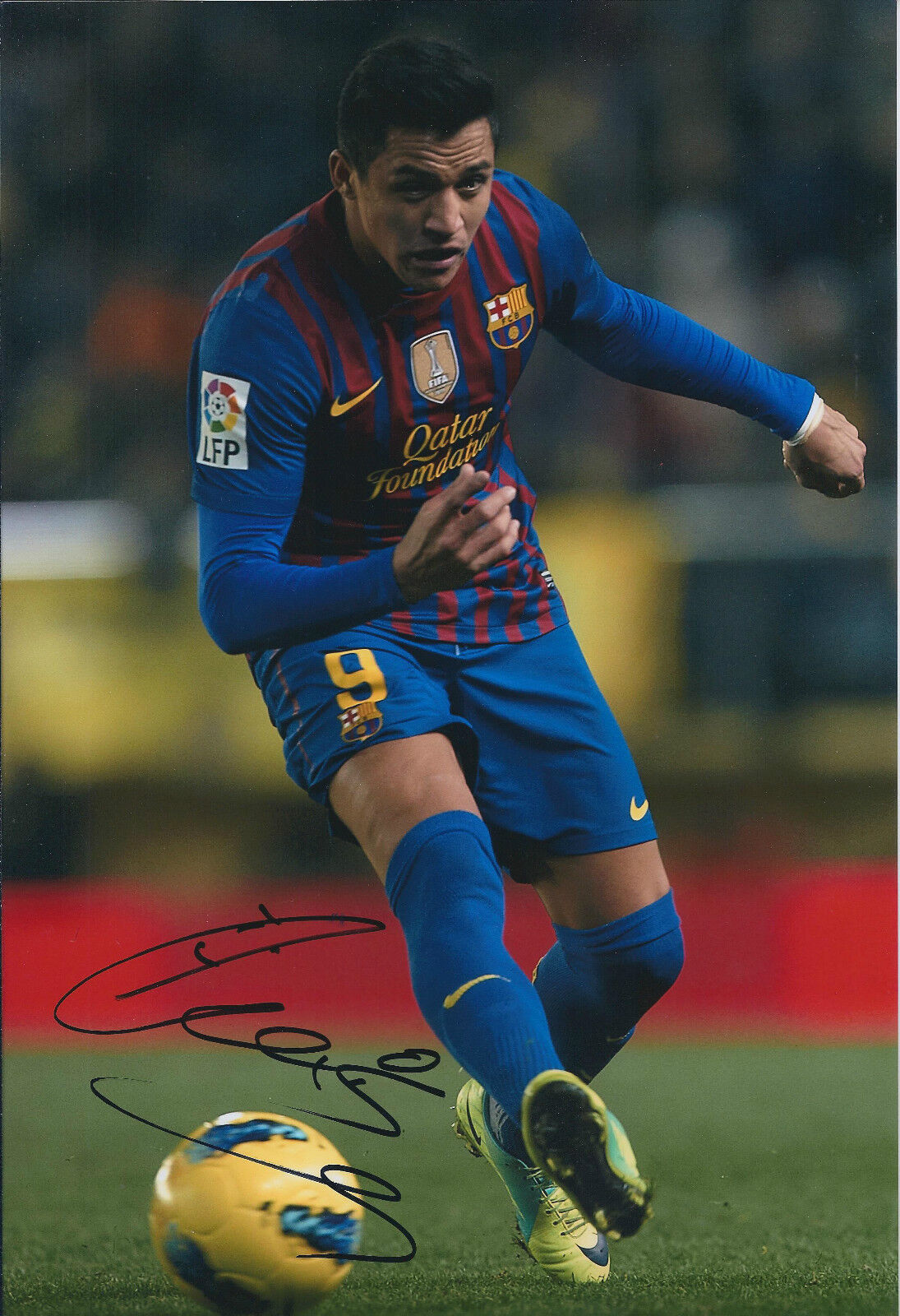 Alexis SANCHEZ Signed Autograph 12x8 Photo Poster painting AFTAL COA Barcelona La Liga RARE