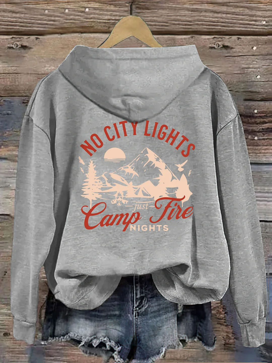 No City Lights Just Camp Fire Nights Hoodie