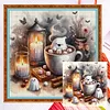 Halloween Ghost Candles - 11CT Counted Cross Stitch - 40*40cm - Halloween