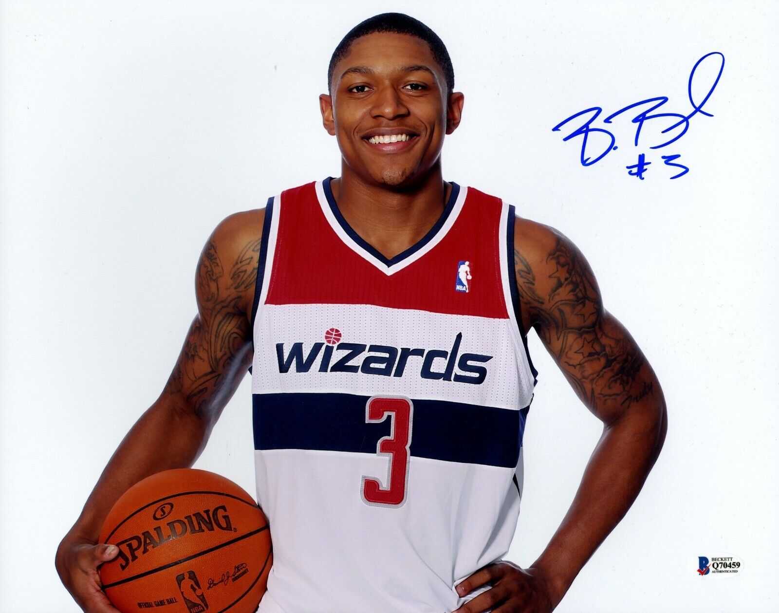 Bradley Beal Signed 11x14 Photo Poster painting Beckett BGS COA Autograph Wizards Auto RC MINT