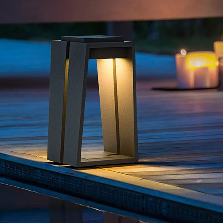 Square Stool LED Waterproof Minimalist Solar Lights Outdoor Lanterns - Appledas
