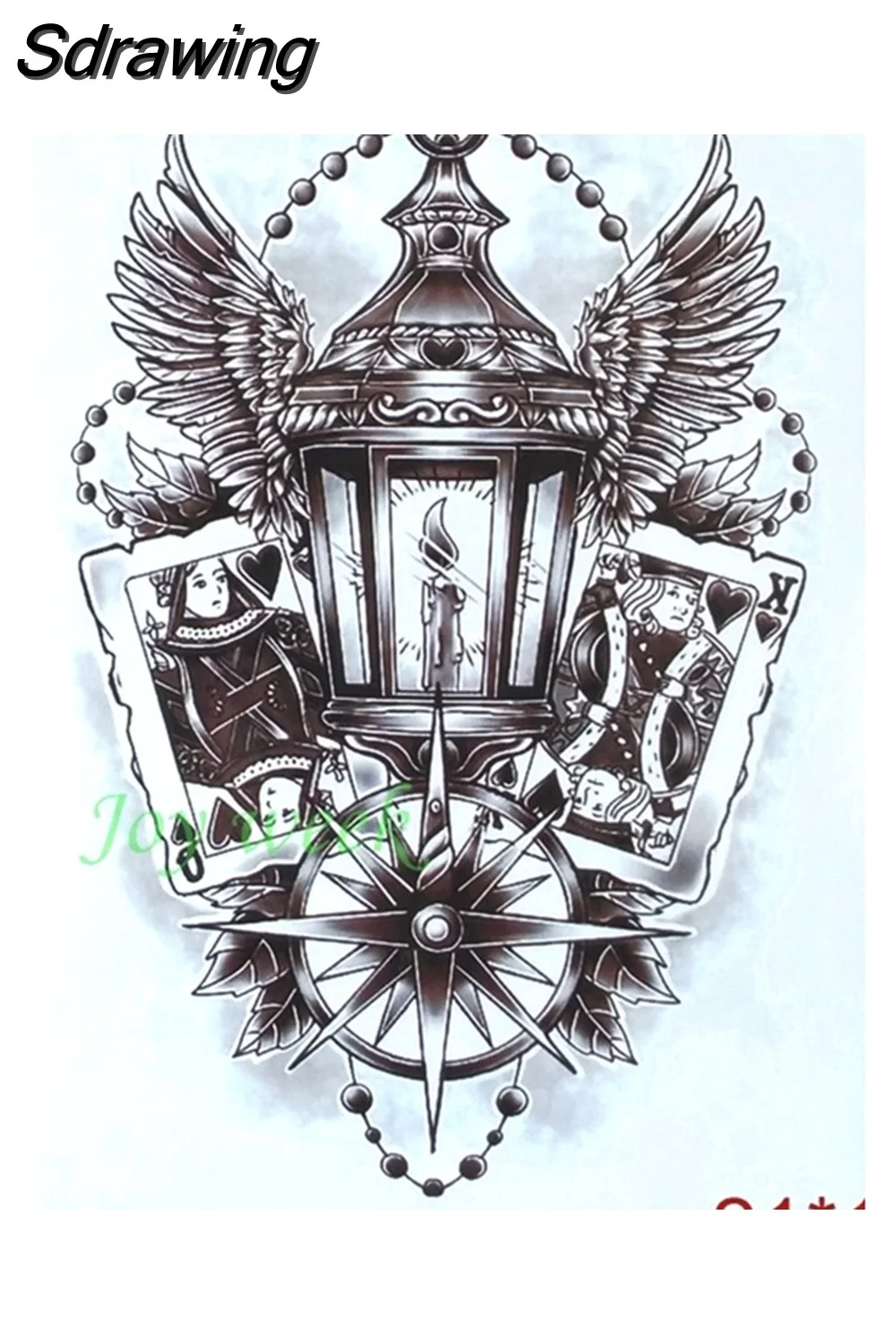 Sdrawing Temporary Tattoo Sticker crow tiger Ganesha wolf forest tatto stickers flash tatoo fake tattoos for women men 7