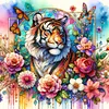 Diamond Painting -DIY Full Round Drill Flower Tiger