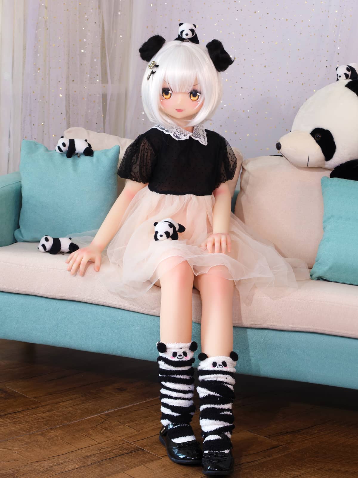 Aotume Mini  Doll 135cm (4.43') Plumb Silicone  Flat Breasts - Panda Queen Cosplay (NO.682) Aotume Littlelovedoll