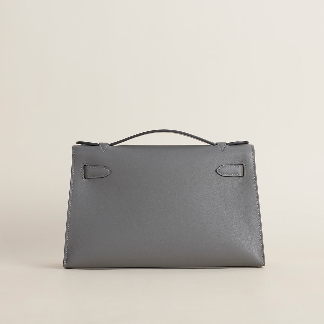 Kelly pochette Swift 0L Gris Mayer PHW