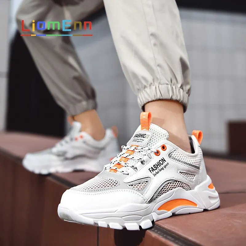 Unisex Summer Women's Sneakers Men Running Sports Shoes 2021 Breathable Mesh Sneakers White Tennis Trainers basket Size 33-44