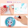 (US Only)3Pcs Vase Shape Diamond Painting Pen with Tray and Clay for Beginners (Owl Vase)