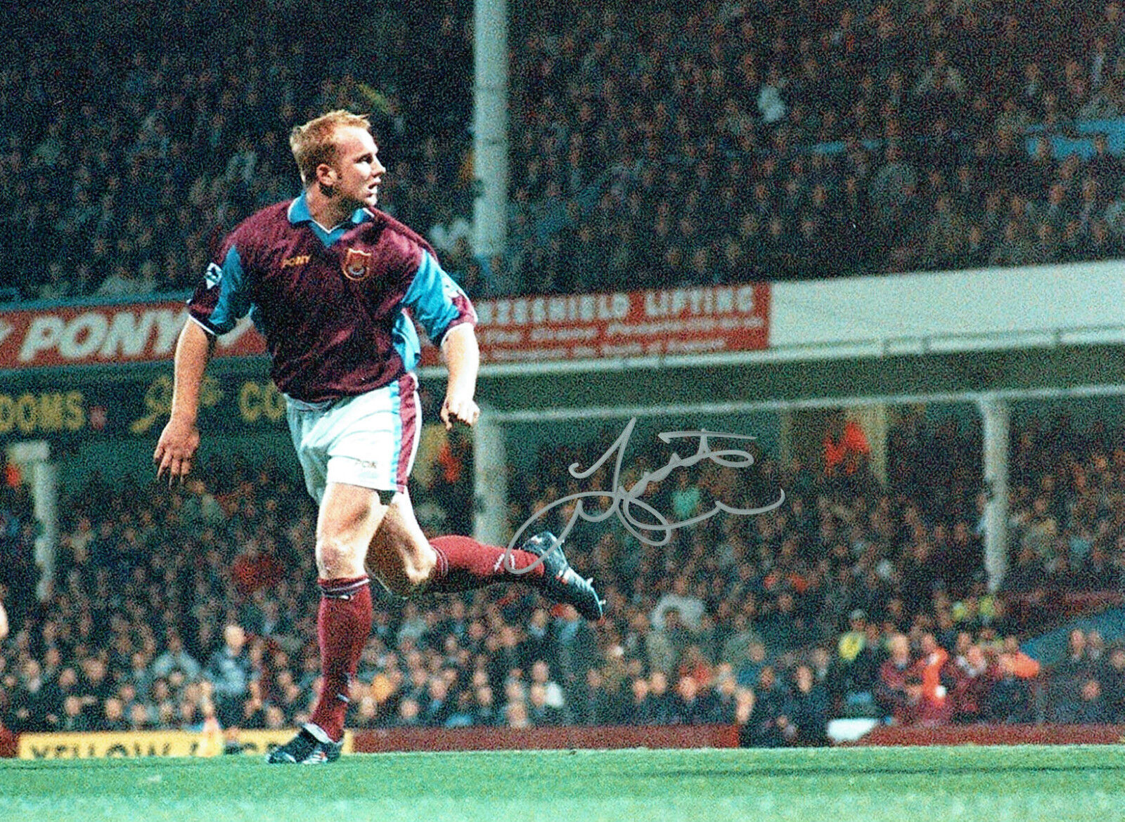 John HARTSON SIGNED West Ham United 16x12 Photo Poster painting Autograph COA AFTAL