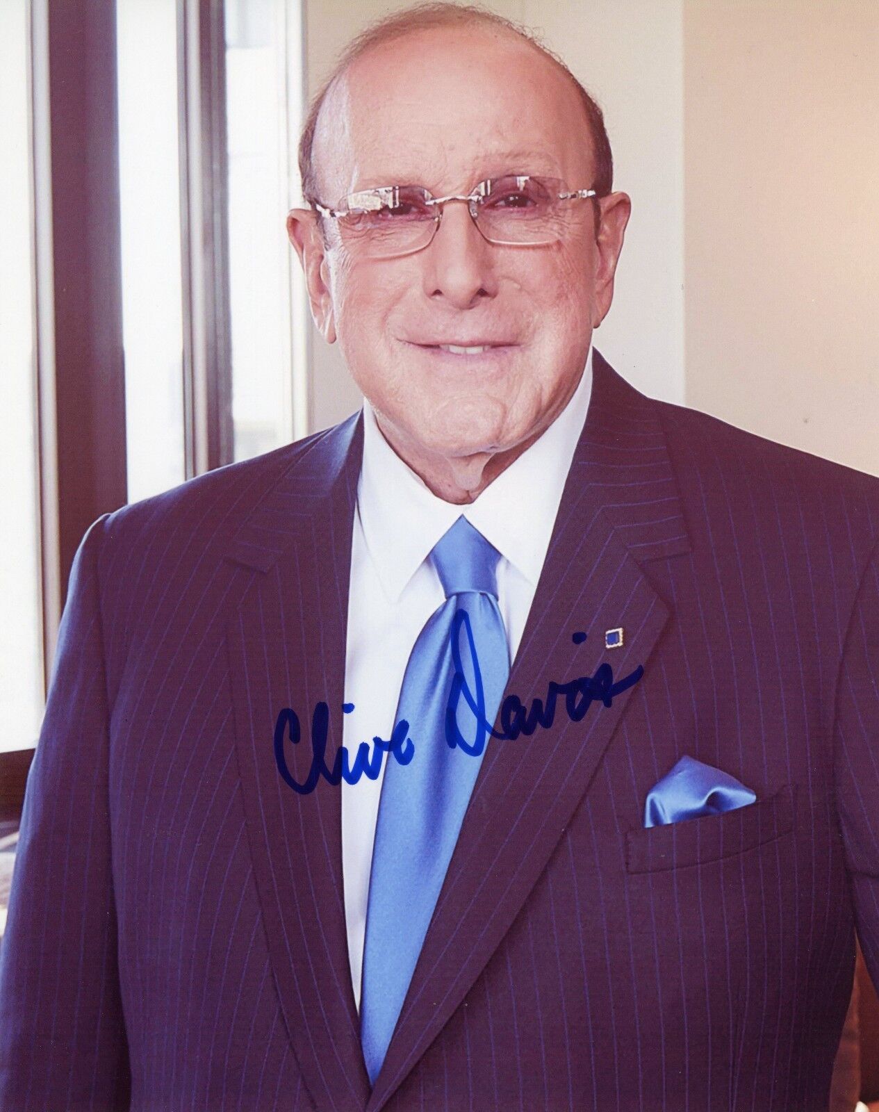 ~~ CLIVE DAVIS Authentic Hand-Signed RECORD PRODUCER