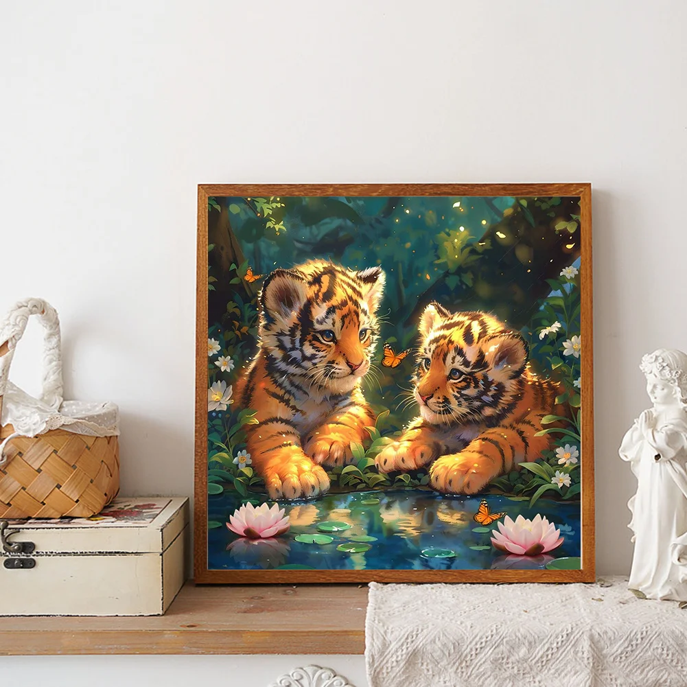 Diamond Painting - Full Round Drill - Tiger(Canvas|30*30cm)