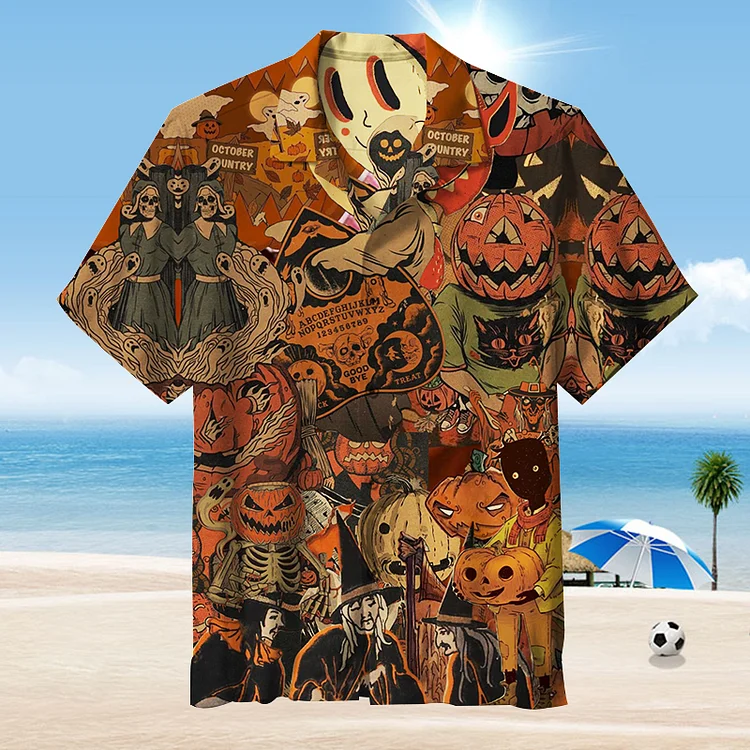 Halloween Crazy Night|Unisex Hawaiian Shirt