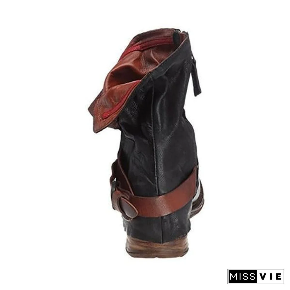 Casual Classic Comfy Zipper Booties