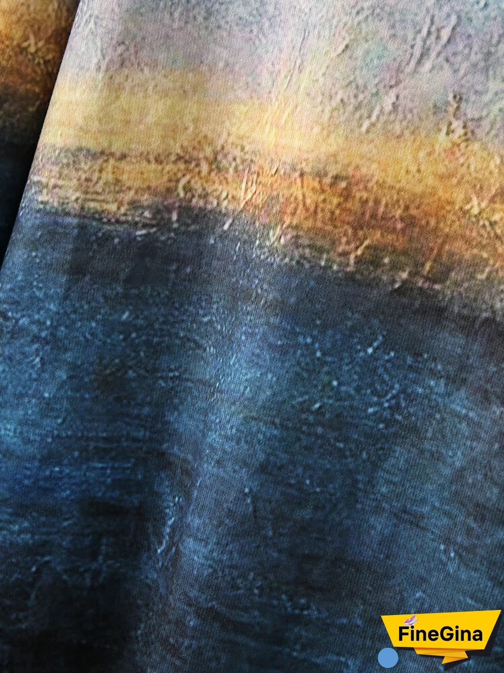 Landscape Prints Long Sleeves O-neck Casual T-shirt For Women