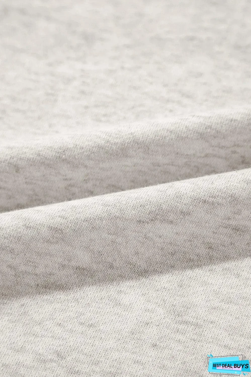 Light Grey Color Block Thumbhole Sleeve Drop Shoulder Sweatshirt