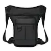 Men Drop Leg Bag Multipocket Fanny Pack Motorcycle Waist Bag for Walking (Black)
