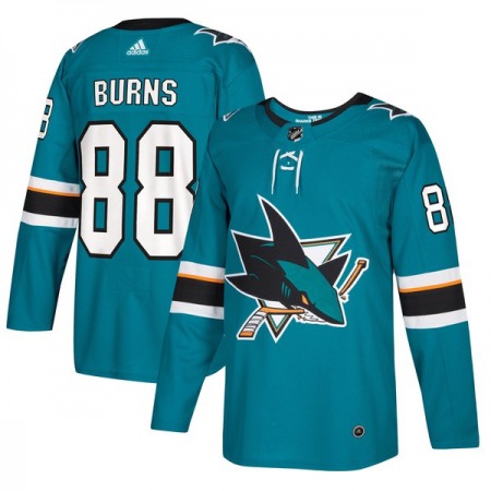 Men's  San Jose Sharks #88 Brent Burns Teal Stitched NHL Jersey