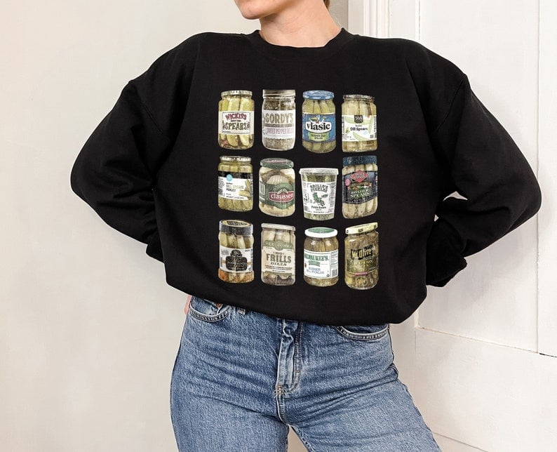 Vintage Canned Pickles Sweatshirt Pickle Crewneck Sweatshirt image 4