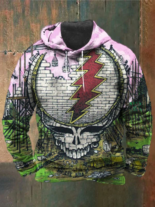 Unisex Skull Print Heavyweight Hoodies